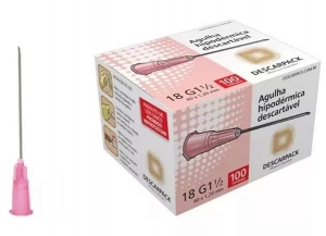 AGULHA PARA CANETA DE INSULINA  0,23X4MM MDL C/100