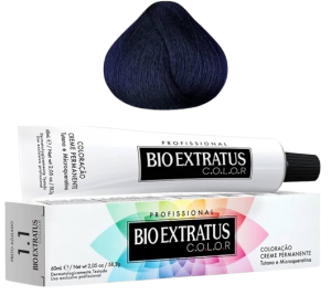 BIO EXTRATUS COLOR CREME PERMANENTE 1.1 PRET AZULADO - A010272