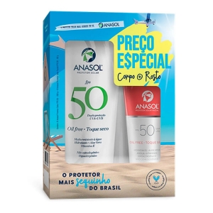 ANASOL DHU KIT PROT SOLAR + FACIAL FPS 50 CR-DR EMB X 200ML + 60G D02A