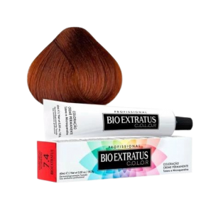 BIO EXTRATUS COLOR CREME PERMANENTE 7.4 LOURO MED ACOBREADO - A010284