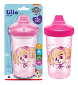LILLO COPO ANTIVAZ PATRULHA CANINA 320ML ROSA 01 - A009598