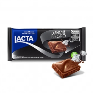 Chocolate ao Leite Lacta Diamante Negro Pacote 80g