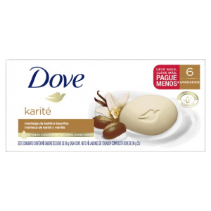 DOVE SAB KARITE E BAUNILHA C/06 UN 90GR - A000264