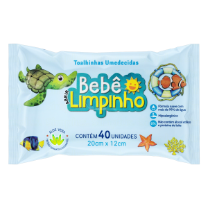 BEBE LIMPINHO TOALHAS UMEDECIDAS x 40