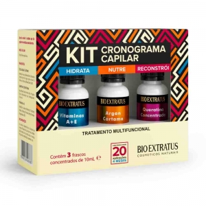 BIO EXTRATUS KIT CRONOGRAMA CAPILAR HIDRATA + NUTRE + RECONSTROI 10ML CADA 30 ML x 1