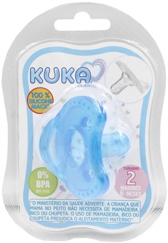 KUKA CHUPETA SILICONE SOFT COMFORT BICO REDONDO 2 AZUL x 1