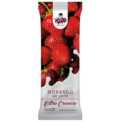PICOLE MORANGO AO LEITE- YGLOO