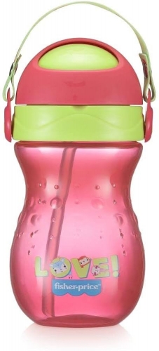 MULTIKIDS COPO C/CANUDO PLAYFUL ROSA TWIST 360ML 01 - A008926