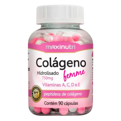 COLAGENO HIDROLISADO +VIT 750MG 90CPS MAXINUTRI - A000719