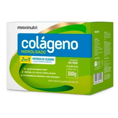 COLAGENO HIDROLISADO 10G C/30 SACHES UVA VERD